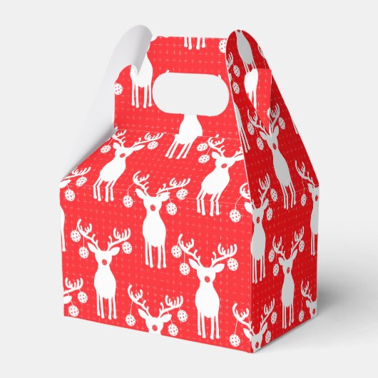 Pickleball Reindeers Merry 🎁 kerst Bedankdoosjes (Achterkant)