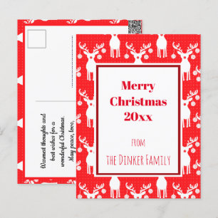 Pickleball Reindeers Merry 🎁 kerst Briefkaart