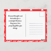 Pickleball Reindeers Merry 🎁 kerst Briefkaart (Achterkant)