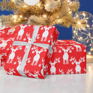 Pickleball Reindeers Merry 🎁 kerst Cadeaupapier