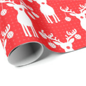 Pickleball Reindeers Merry 🎁 kerst Cadeaupapier (Rol Hoek)