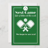 Pickleball Retirement Life is beter aan het hof Kaart (Achterkant)