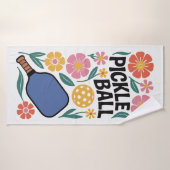 Pickleball Retro Floral Paddle Badhanddoek (Badhanddoek)