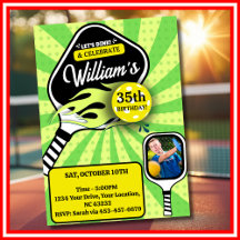 Pickleball RETRO Groen Sport FOTO Verjaardag