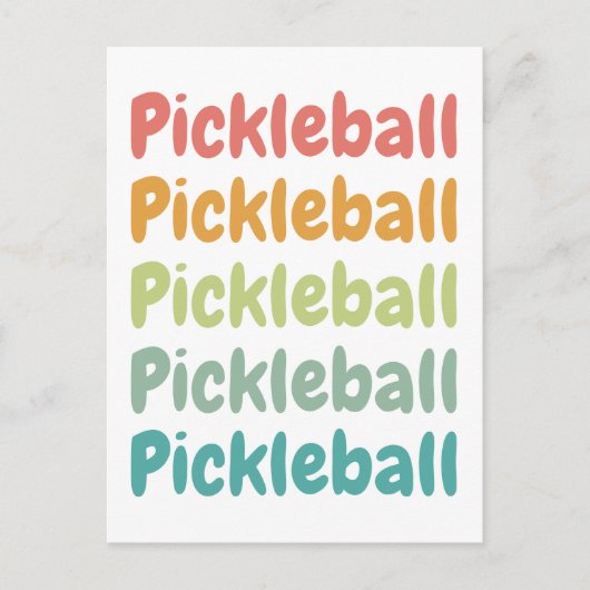 Pickleball Retro Pickleball Player Briefkaart (Voorkant)