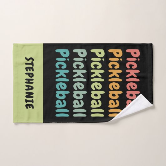 Pickleball Retro Pickleball Player Handdoek (Handdoek)