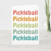 Pickleball Retro Pickleball Player Kaart (Voorkant)
