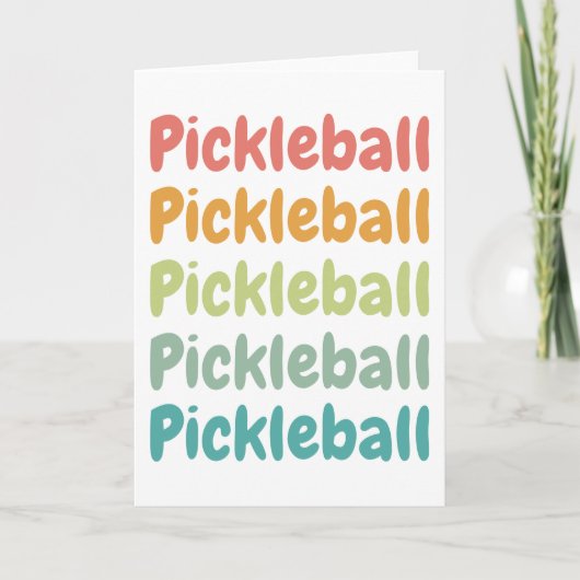 Pickleball Retro Pickleball Player Kaart (Voorkant)