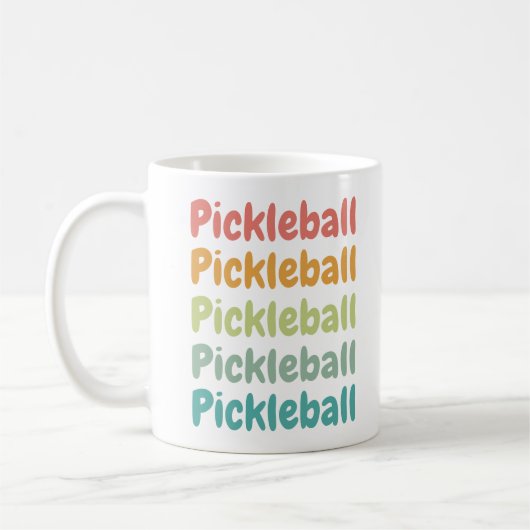 Pickleball Retro Pickleball Player Koffiemok (Links)