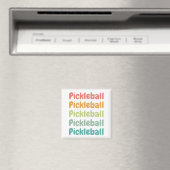 Pickleball Retro Pickleball Player Magneet (Insitu (Vaatwasser))