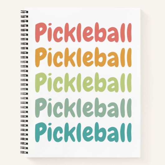Pickleball Retro Pickleball Player Notitieboek (Voorkant)
