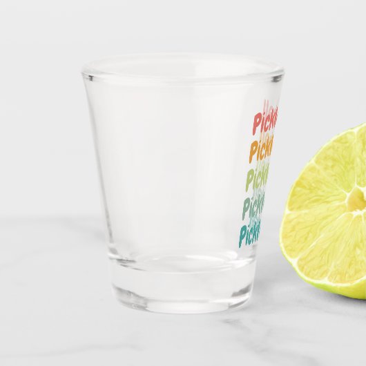 Pickleball Retro Pickleball Player Shot Glas (Links)