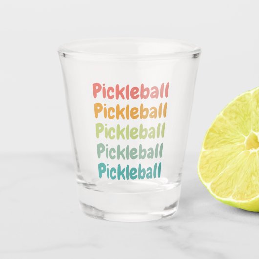 Pickleball Retro Pickleball Player Shot Glas (Voorkant)