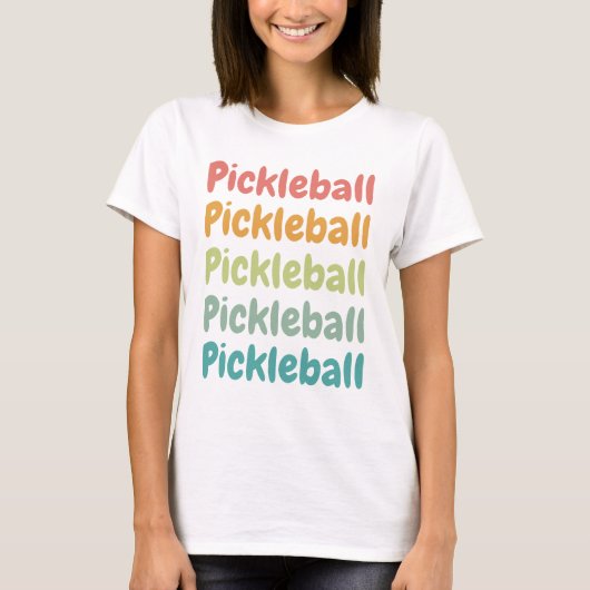 Pickleball Retro Pickleball Player T-shirt (Voorkant)