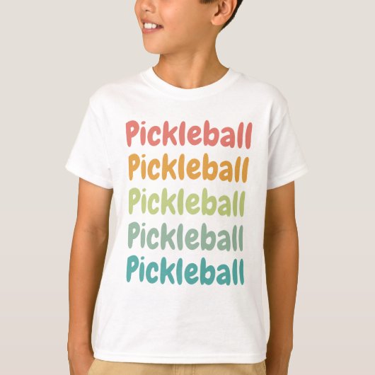 Pickleball Retro Pickleball Player T-shirt (Voorkant)