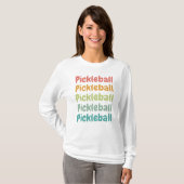 Pickleball Retro Pickleball Player T-shirt (Voorkant volledig)