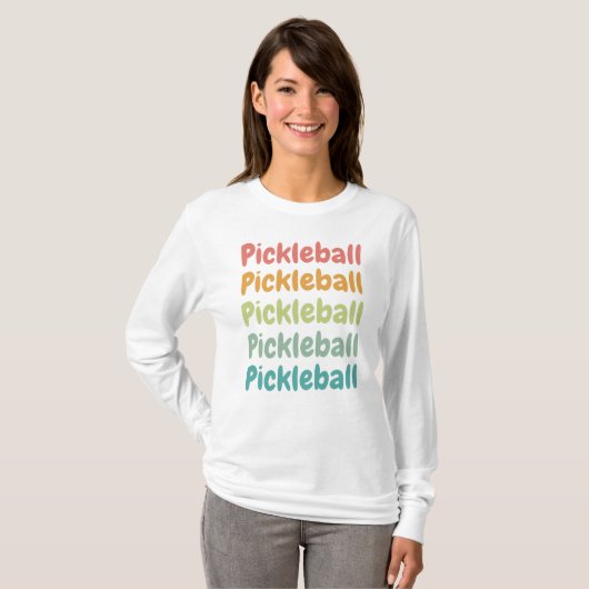 Pickleball Retro Pickleball Player T-shirt (Voorkant volledig)