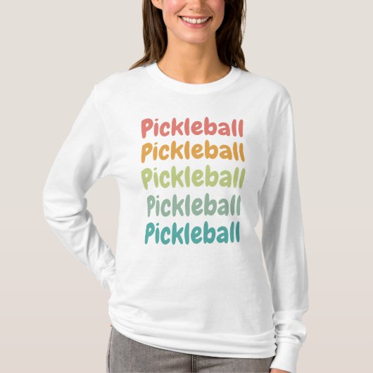 Pickleball Retro Pickleball Player T-shirt (Voorkant)