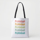 Pickleball Retro Pickleball Player Tote Bag (Voorkant)