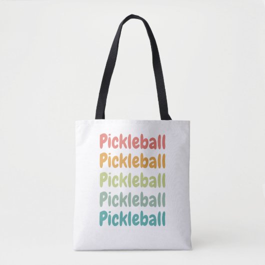 Pickleball Retro Pickleball Player Tote Bag (Voorkant)