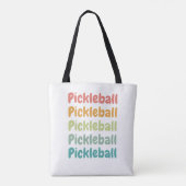 Pickleball Retro Pickleball Player Tote Bag (Achterkant)