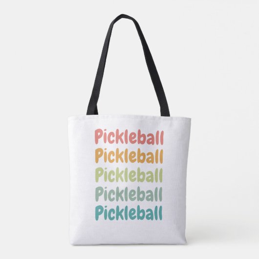 Pickleball Retro Pickleball Player Tote Bag (Achterkant)