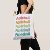 Pickleball Retro Pickleball Player Tote Bag (Dichtbij)