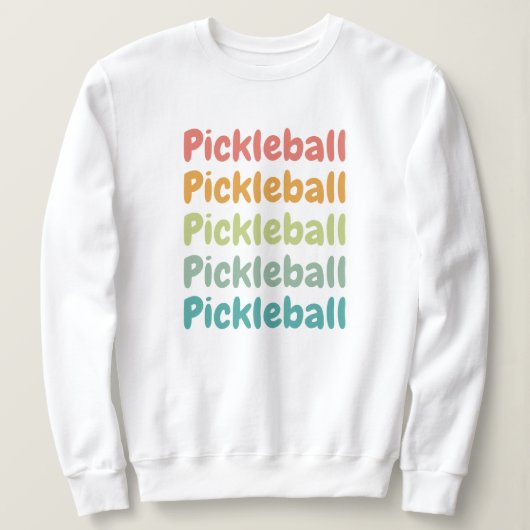 Pickleball Retro Pickleball Player Trui (Design voorkant)