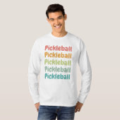 Pickleball Retro Pickleball Speler T-shirt (Voorkant volledig)