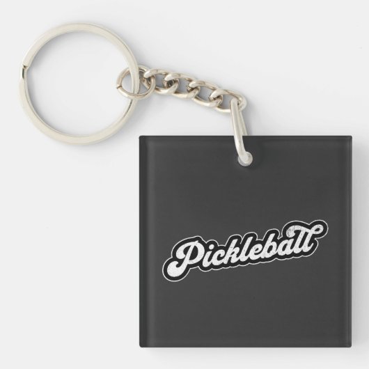 Pickleball  Retro Sleutelhanger (voorkant)