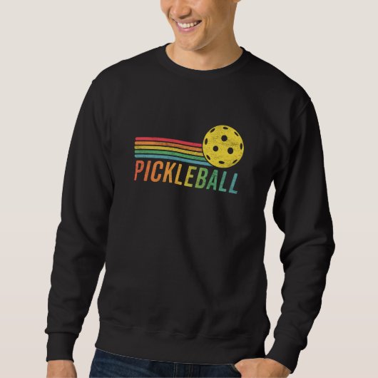 Pickleball Retro Sunset Sport Game Pickle Ball Fan Trui (Voorkant)