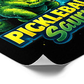 Pickleball rex dinosaurus grappige pickleball spel poster (Hoek)