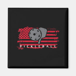 Pickleball rode Amerikaanse vlag pickle bal mannen Magneet