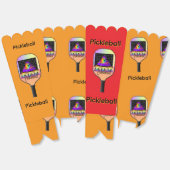 Pickleball Rode En Oranje Popcorn Bedankdoosjes (Ongevouwen)