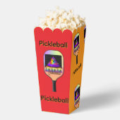 Pickleball Rode En Oranje Popcorn Bedankdoosjes (Popped)