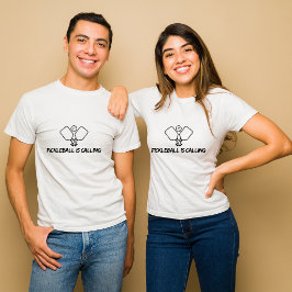 Pickleball Roept Koppel T-shirt