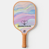 Pickleball roept Pastel Regenboog Paddle (Achterkant)