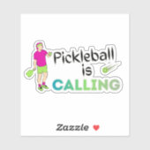 Pickleball Roept Sticker (Vel)