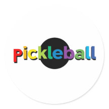 Pickleball ronde stickers
