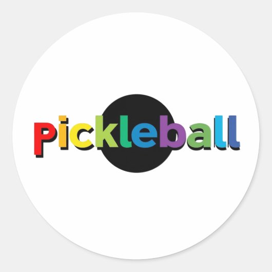 Pickleball ronde stickers (Voorkant)