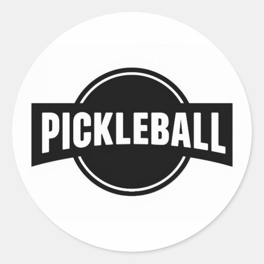 Pickleball ronde stickers (Voorkant)