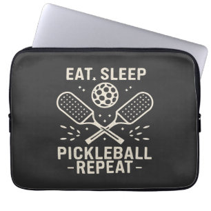 Pickleball Routine: Eet Slaap Pickleball Herhalen Laptop Sleeve
