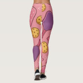 Pickleball Roze Paddle Pattern Sportieve Leggings (Achterkant)