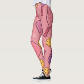 Pickleball Roze Paddle Pattern Sportieve Leggings (Links)