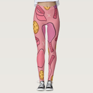 Pickleball Roze Paddle Pattern Sportieve Leggings