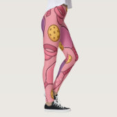 Pickleball Roze Paddle Pattern Sportieve Leggings (Rechts)