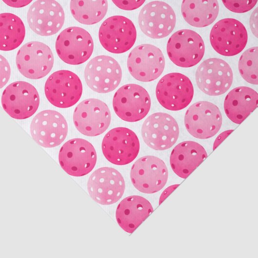 Pickleball Roze & Wit Pickleball Party Tissuepapier (Detail)