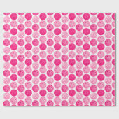 Pickleball Roze & Wit Pickleballs gepersonaliseerd Cadeaupapier (Vlak)