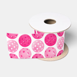 Pickleball Roze & Wit Pickleballs Satijnen Lint
