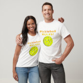 Pickleball Rules! Met gele kogelgele tekst T-shirt (Unisex)